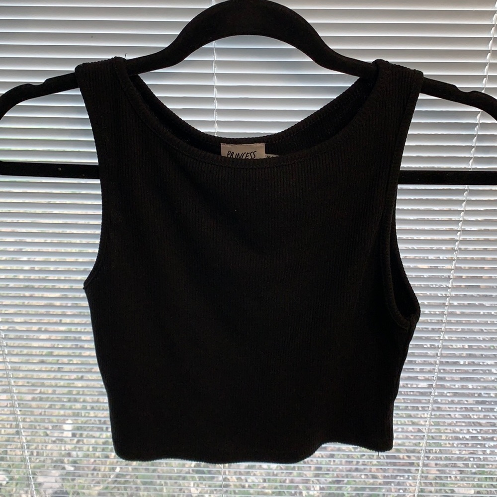 princess polly black crop top